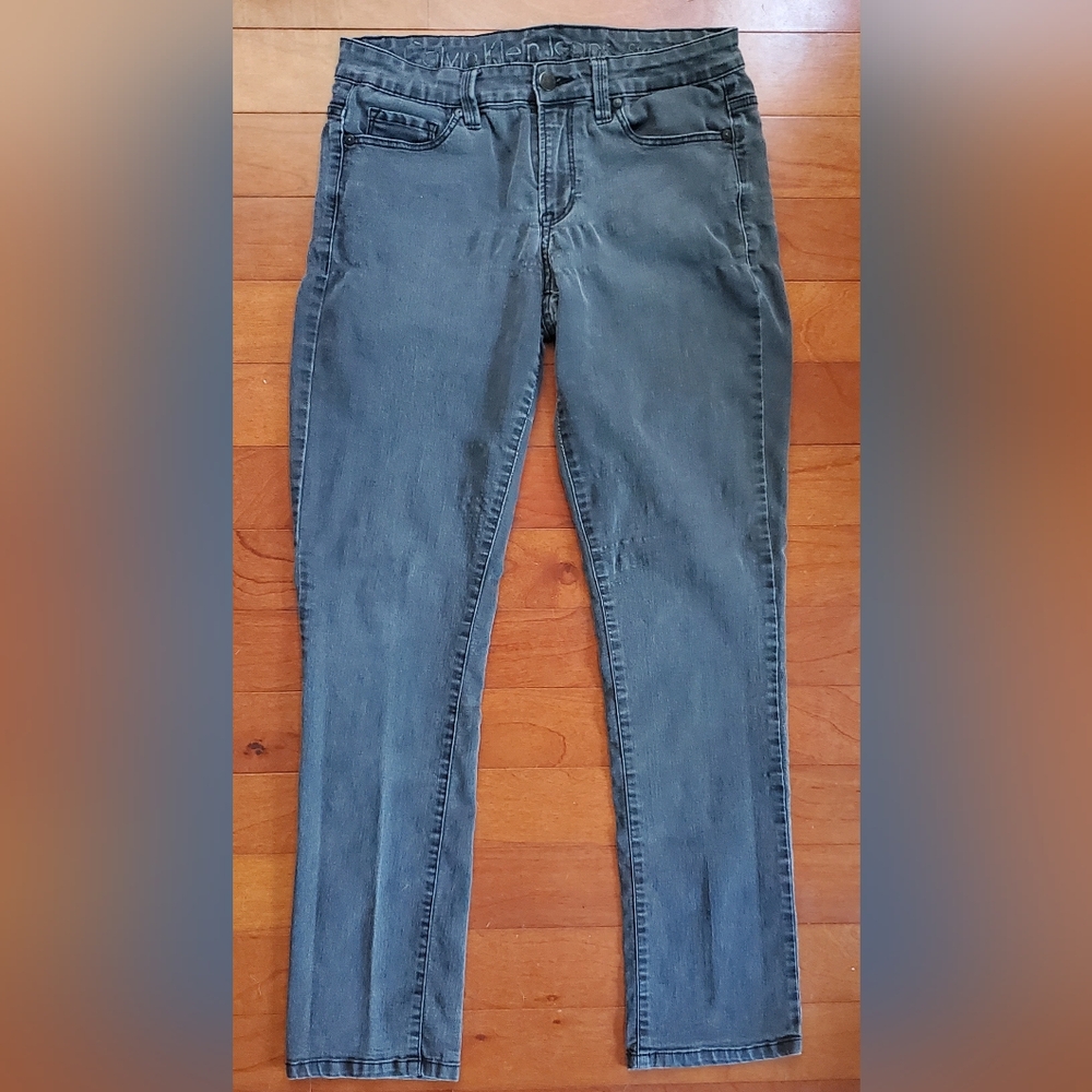 Calvin Klein Straight Leg Jean Faded Black Size 28/6